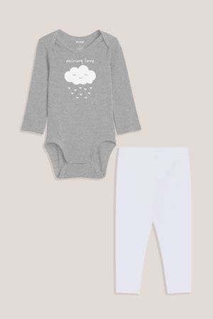 Conjunto de Body para Bebê - Longo Feminino - Raining Love