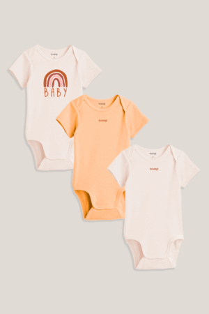 Kit Body Bebê Curto Unissex - Minimalista