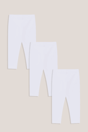 Kit Calça Bebê Liso - Branco