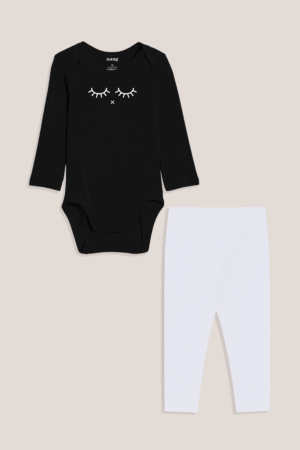 Conjunto de Body para Bebê - Longo Feminino - Cílios