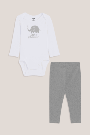 Conjunto de Body para Bebê - Longo Unissex - Little Peanut