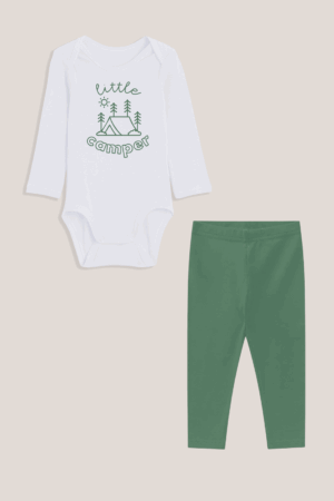 Conjunto de Body para Bebê - Longo Unissex - Little Camper